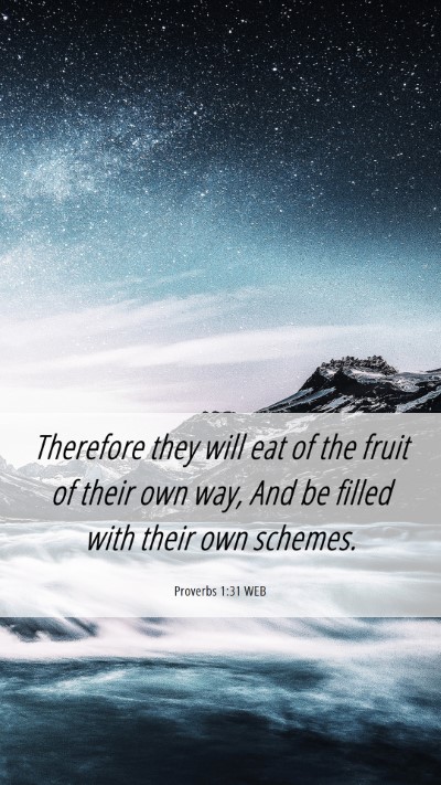 Picture 06 - Proverbs 1:31 WEB Mobile Phone Wallpaper - Therefore they will eat of the fruit of their own - Mobile Bible Verse Wallpaper