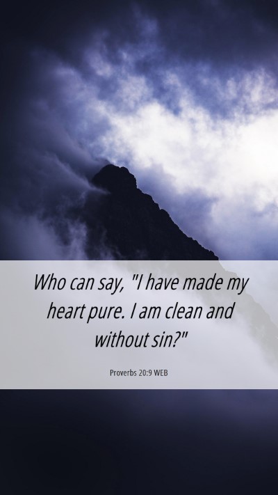 Picture 06 - Proverbs 20:9 WEB Mobile Phone Wallpaper - Who can say, 