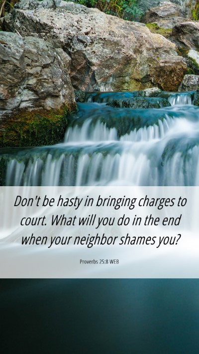 Picture 06 - Proverbs 25:8 WEB Mobile Phone Wallpaper - Don't be hasty in bringing charges to court. What - Mobile Bible Verse Wallpaper
