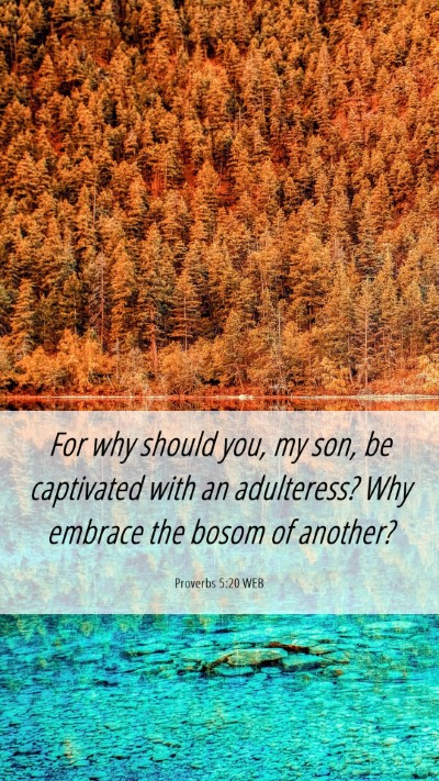 Picture 06 - Proverbs 5:20 WEB Mobile Phone Wallpaper - For why should you, my son, be captivated with an - Mobile Bible Verse Wallpaper