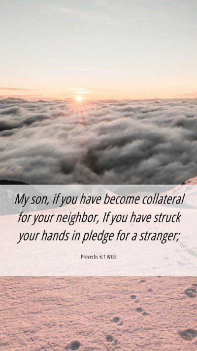 Picture 06 - Proverbs 6:1 WEB Mobile Phone Wallpaper - My son, if you have become collateral for your - Mobile Bible Verse Wallpaper