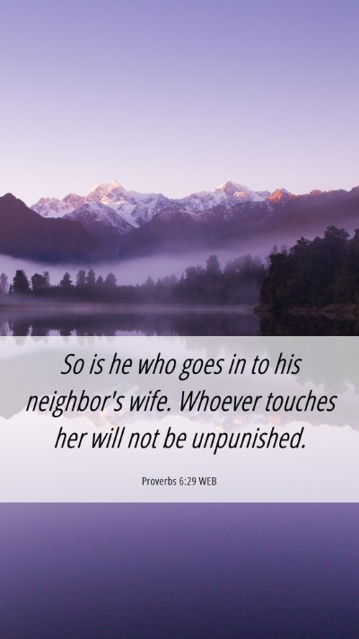 Picture 06 - Proverbs 6:29 WEB Mobile Phone Wallpaper - So is he who goes in to his neighbor's wife. - Mobile Bible Verse Wallpaper