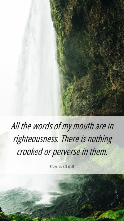 Picture 06 - Proverbs 8:8 WEB Mobile Phone Wallpaper - All the words of my mouth are in righteousness. - Mobile Bible Verse Wallpaper