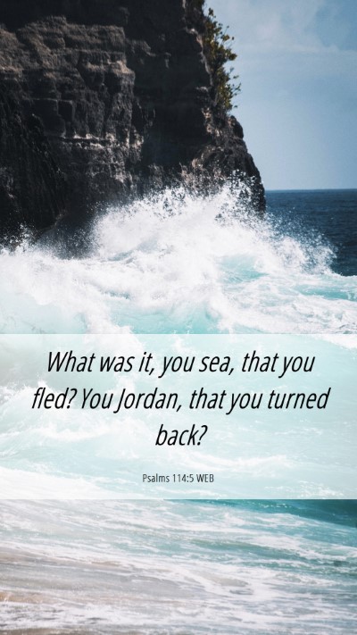 Picture 06 - Psalms 114:5 WEB Mobile Phone Wallpaper - What was it, you sea, that you fled? You Jordan, - Mobile Bible Verse Wallpaper