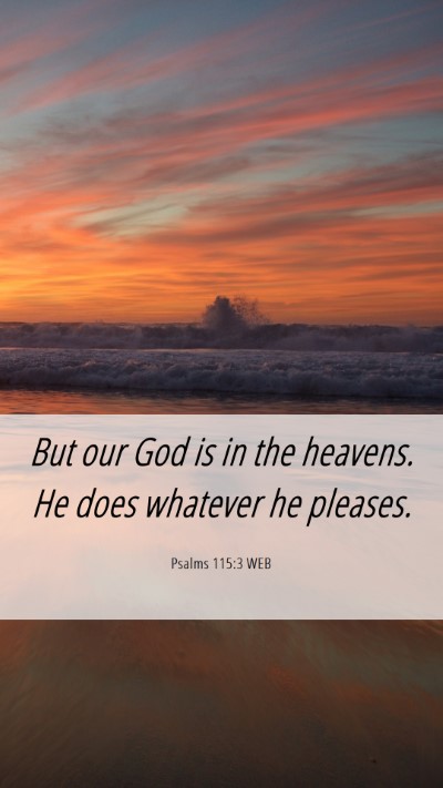 Picture 06 - Psalms 115:3 WEB Mobile Phone Wallpaper - But our God is in the heavens. He does whatever - Mobile Bible Verse Wallpaper