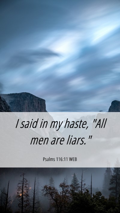 Picture 06 - Psalms 116:11 WEB Mobile Phone Wallpaper - I said in my haste, 