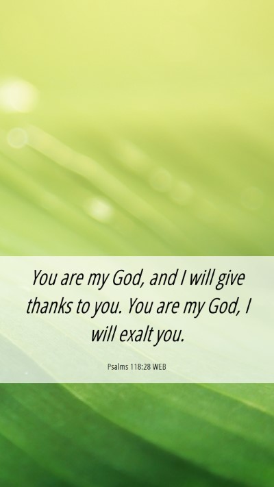 Picture 06 - Psalms 118:28 WEB Mobile Phone Wallpaper - You are my God, and I will give thanks to you. - Mobile Bible Verse Wallpaper