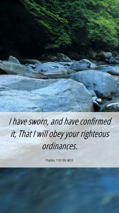 Picture 06 - Psalms 119:106 WEB Mobile Phone Wallpaper - I have sworn, and have confirmed it, That I will - Mobile Bible Verse Wallpaper