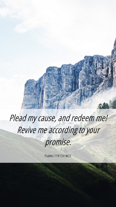 Picture 06 - Psalms 119:154 WEB Mobile Phone Wallpaper - Plead my cause, and redeem me! Revive me - Mobile Bible Verse Wallpaper