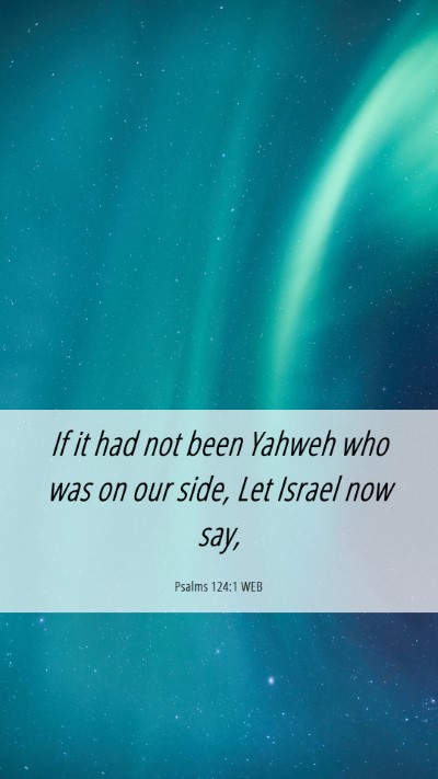 Picture 06 - Psalms 124:1 WEB Mobile Phone Wallpaper - If it had not been Yahweh who was on our side, - Mobile Bible Verse Wallpaper