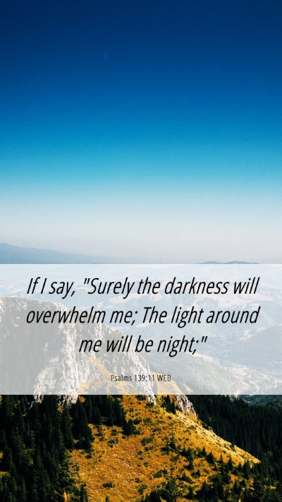 Picture 06 - Psalms 139:11 WEB Mobile Phone Wallpaper - If I say, 