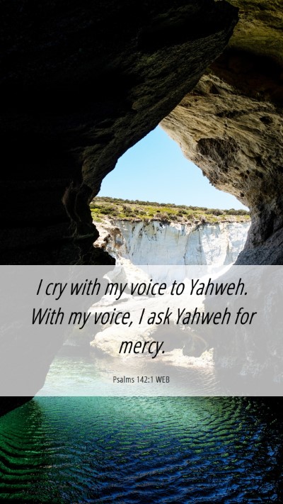 Picture 06 - Psalms 142:1 WEB Mobile Phone Wallpaper - I cry with my voice to Yahweh. With my voice, I - Mobile Bible Verse Wallpaper