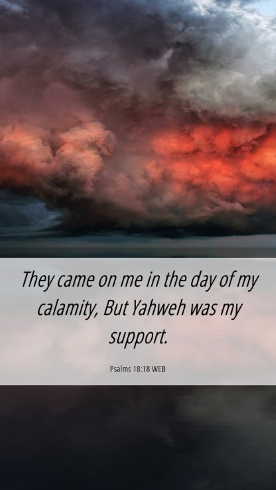 Picture 06 - Psalms 18:18 WEB Mobile Phone Wallpaper - They came on me in the day of my calamity, But - Mobile Bible Verse Wallpaper