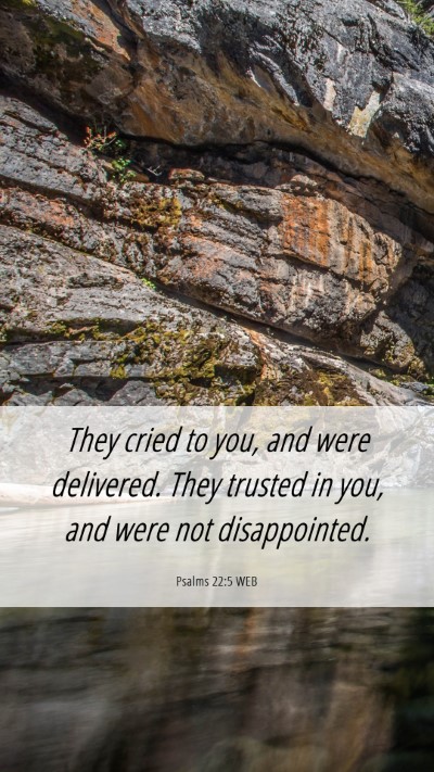 Picture 06 - Psalms 22:5 WEB Mobile Phone Wallpaper - They cried to you, and were delivered. They - Mobile Bible Verse Wallpaper
