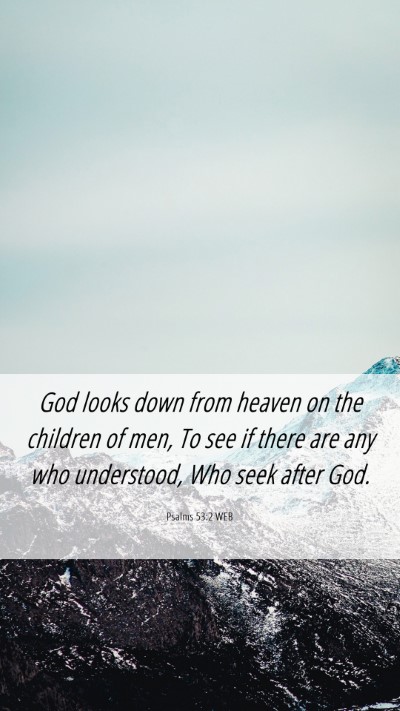 Picture 06 - Psalms 53:2 WEB Mobile Phone Wallpaper - God looks down from heaven on the children of - Mobile Bible Verse Wallpaper