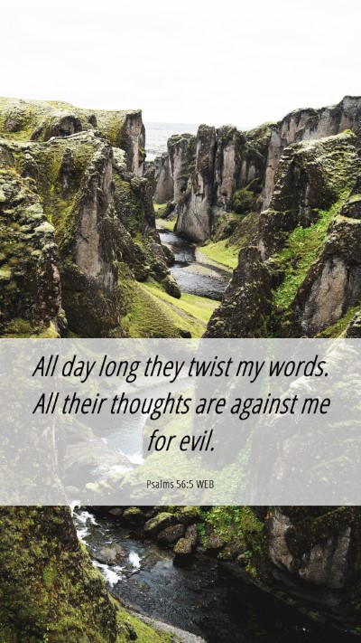 Picture 06 - Psalms 56:5 WEB Mobile Phone Wallpaper - All day long they twist my words. All their - Mobile Bible Verse Wallpaper