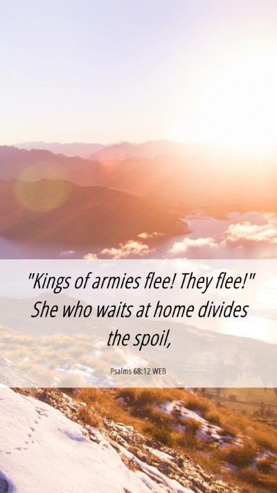 Picture 06 - Psalms 68:12 WEB Mobile Phone Wallpaper - 
