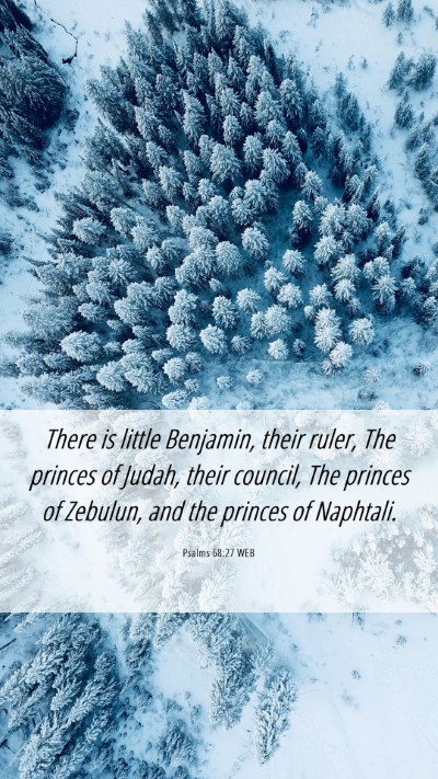 Picture 06 - Psalms 68:27 WEB Mobile Phone Wallpaper - There is little Benjamin, their ruler, The - Mobile Bible Verse Wallpaper
