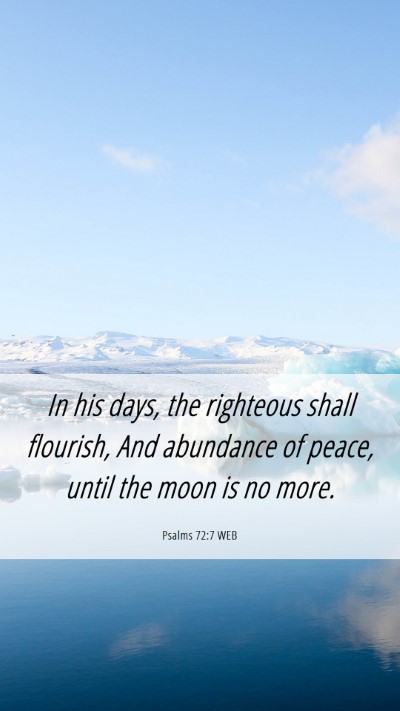 Picture 06 - Psalms 72:7 WEB Mobile Phone Wallpaper - In his days, the righteous shall flourish, And - Mobile Bible Verse Wallpaper