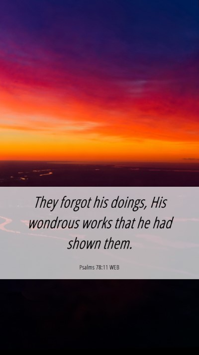 Picture 06 - Psalms 78:11 WEB Mobile Phone Wallpaper - They forgot his doings, His wondrous works that - Mobile Bible Verse Wallpaper