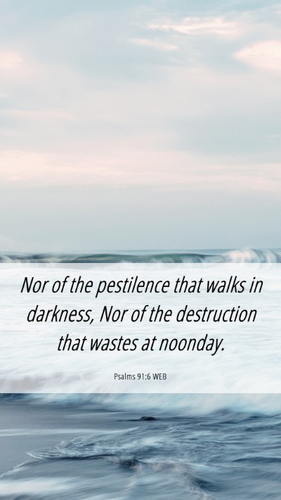 Picture 06 - Psalms 91:6 WEB Mobile Phone Wallpaper - Nor of the pestilence that walks in darkness, Nor - Mobile Bible Verse Wallpaper