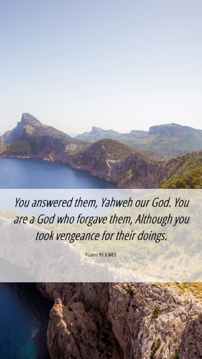 Picture 06 - Psalms 99:8 WEB Mobile Phone Wallpaper - You answered them, Yahweh our God. You are a God - Mobile Bible Verse Wallpaper