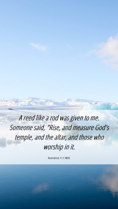 Picture 06 - Revelation 11:1 WEB Mobile Phone Wallpaper - A reed like a rod was given to me. Someone said, - Mobile Bible Verse Wallpaper
