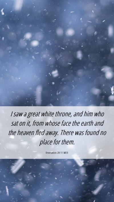 Picture 06 - Revelation 20:11 WEB Mobile Phone Wallpaper - I saw a great white throne, and him who sat on - Mobile Bible Verse Wallpaper
