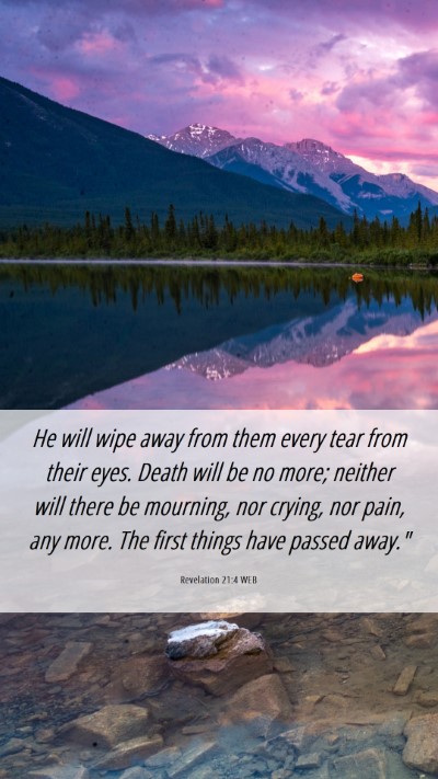 Picture 06 - Revelation 21:4 WEB Mobile Phone Wallpaper - He will wipe away from them every tear from their - Mobile Bible Verse Wallpaper