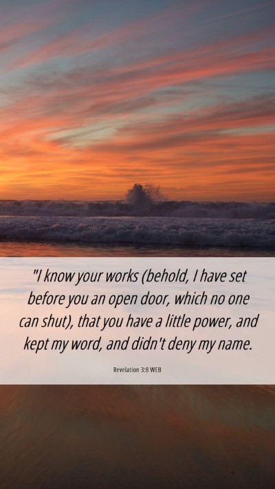 Picture 06 - Revelation 3:8 WEB Mobile Phone Wallpaper - 