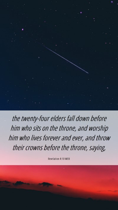 Picture 06 - Revelation 4:10 WEB Mobile Phone Wallpaper - the twenty-four elders fall down before him who - Mobile Bible Verse Wallpaper