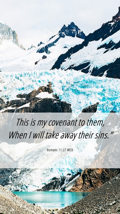 Picture 06 - Romans 11:27 WEB Mobile Phone Wallpaper - This is my covenant to them, When I will take - Mobile Bible Verse Wallpaper