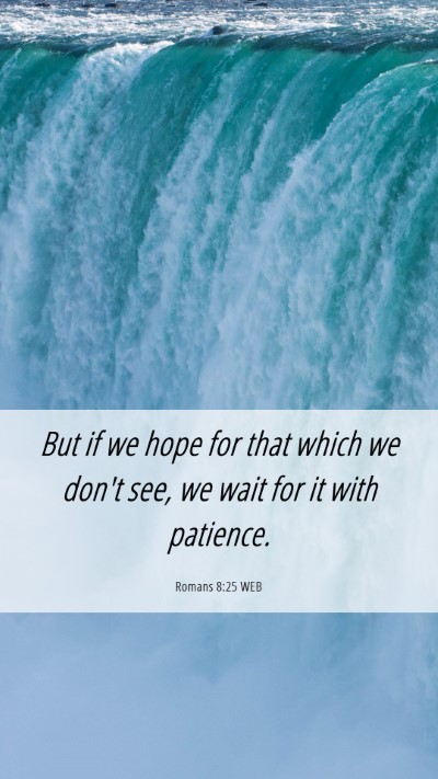 Picture 06 - Romans 8:25 WEB Mobile Phone Wallpaper - But if we hope for that which we don't see, we - Mobile Bible Verse Wallpaper
