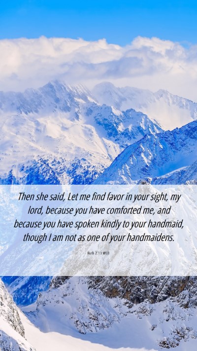 Picture 06 - Ruth 2:13 WEB Mobile Phone Wallpaper - Then she said, Let me find favor in your sight, - Mobile Bible Verse Wallpaper
