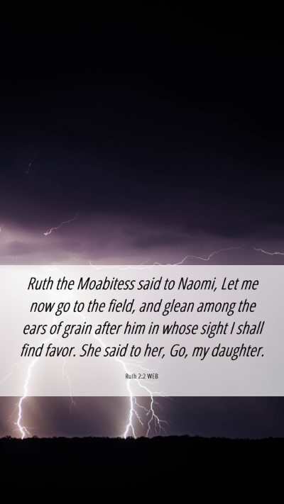 Picture 06 - Ruth 2:2 WEB Mobile Phone Wallpaper - Ruth the Moabitess said to Naomi, Let me now go - Mobile Bible Verse Wallpaper