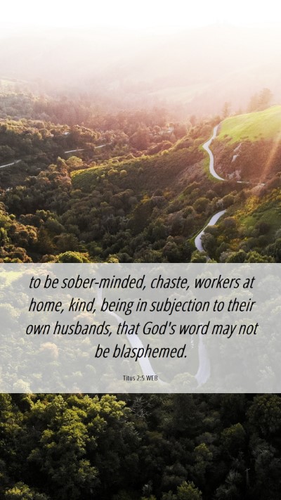 Picture 06 - Titus 2:5 WEB Mobile Phone Wallpaper - to be sober-minded, chaste, workers at home, - Mobile Bible Verse Wallpaper
