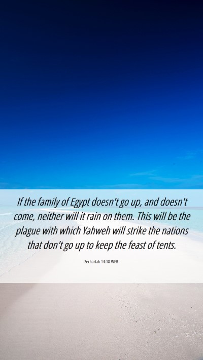 Picture 06 - Zechariah 14:18 WEB Mobile Phone Wallpaper - If the family of Egypt doesn't go up, and doesn't - Mobile Bible Verse Wallpaper