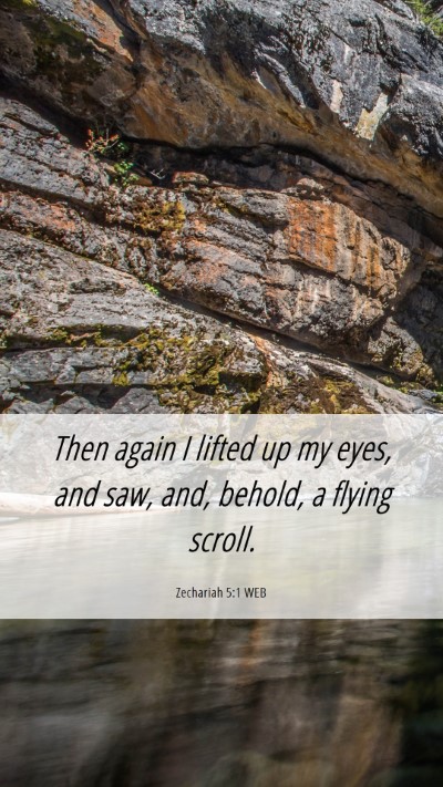 Picture 06 - Zechariah 5:1 WEB Mobile Phone Wallpaper - Then again I lifted up my eyes, and saw, and, - Mobile Bible Verse Wallpaper