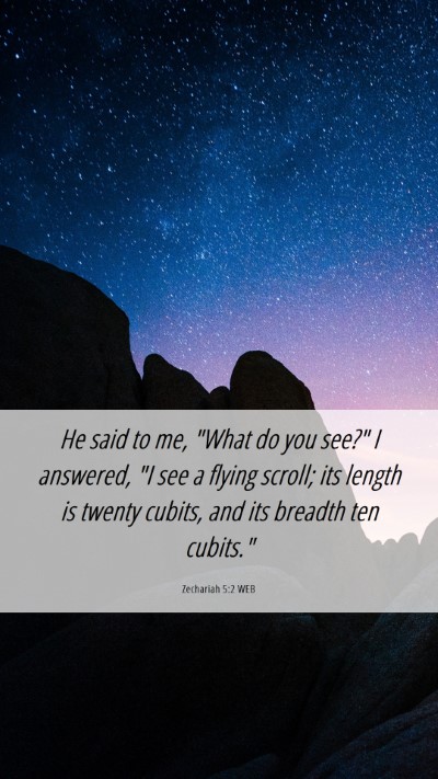 Picture 06 - Zechariah 5:2 WEB Mobile Phone Wallpaper - He said to me, 