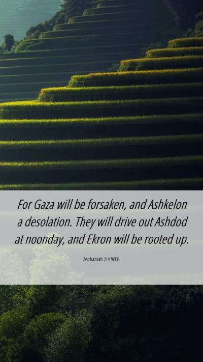 Picture 06 - Zephaniah 2:4 WEB Mobile Phone Wallpaper - For Gaza will be forsaken, and Ashkelon a - Mobile Bible Verse Wallpaper