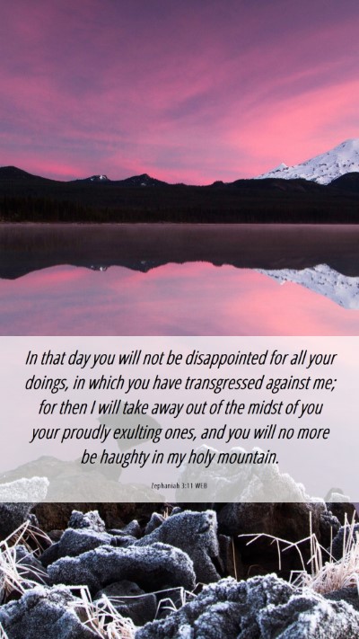 Picture 06 - Zephaniah 3:11 WEB Mobile Phone Wallpaper - In that day you will not be disappointed for all - Mobile Bible Verse Wallpaper
