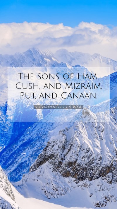 Picture 07 - 1 Chronicles 1:8 WEB Mobile Phone Wallpaper - The sons of Ham: Cush, and Mizraim, Put, and - Mobile Bible Verse Wallpaper