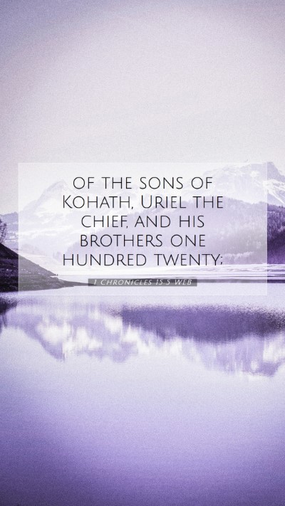 Picture 07 - 1 Chronicles 15:5 WEB Mobile Phone Wallpaper - of the sons of Kohath, Uriel the chief, and his - Mobile Bible Verse Wallpaper