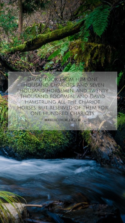 Picture 07 - 1 Chronicles 18:4 WEB Mobile Phone Wallpaper - David took from him one thousand chariots, and - Mobile Bible Verse Wallpaper