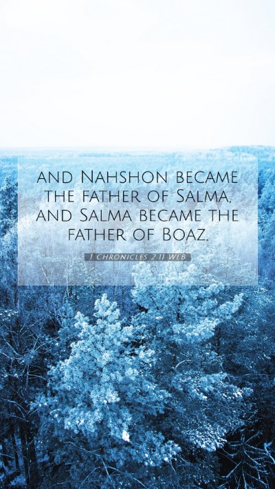 Picture 07 - 1 Chronicles 2:11 WEB Mobile Phone Wallpaper - and Nahshon became the father of Salma, and Salma - Mobile Bible Verse Wallpaper