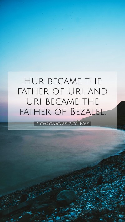 Picture 07 - 1 Chronicles 2:20 WEB Mobile Phone Wallpaper - Hur became the father of Uri, and Uri became the - Mobile Bible Verse Wallpaper