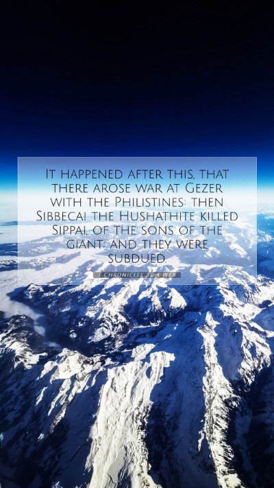 Picture 07 - 1 Chronicles 20:4 WEB Mobile Phone Wallpaper - It happened after this, that there arose war at - Mobile Bible Verse Wallpaper