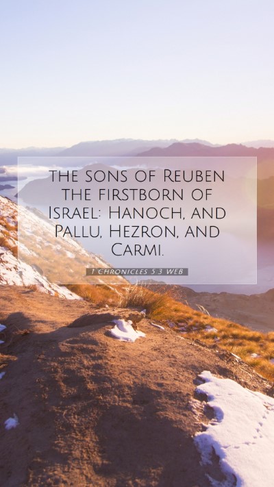 Picture 07 - 1 Chronicles 5:3 WEB Mobile Phone Wallpaper - the sons of Reuben the firstborn of Israel: - Mobile Bible Verse Wallpaper