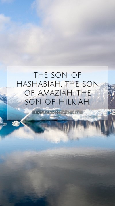 Picture 07 - 1 Chronicles 6:45 WEB Mobile Phone Wallpaper - the son of Hashabiah, the son of Amaziah, the son - Mobile Bible Verse Wallpaper