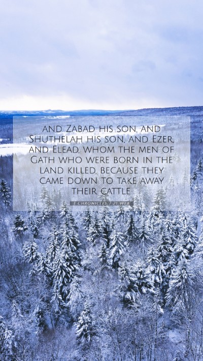 Picture 07 - 1 Chronicles 7:21 WEB Mobile Phone Wallpaper - and Zabad his son, and Shuthelah his son, and - Mobile Bible Verse Wallpaper